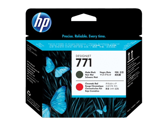 HP 771 Matte Black/Chromatic Red DesignJet Printhead (CE017A)