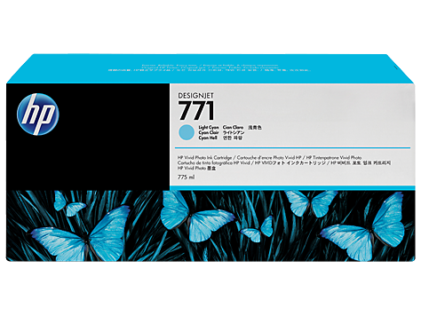 HP 771 775-ml Light Cyan DesignJet Ink Cartridge (CE042A)