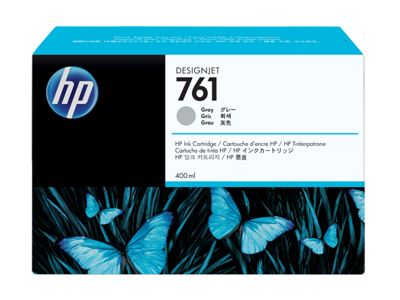 HP 761 400-ml Gray DesignJet Ink Cartridge (CM995A)