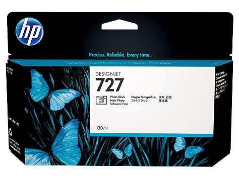 HP 727 130-ml Photo Black DesignJet Ink Cartridge (B3P23A)