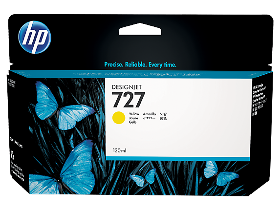 HP 727 130-ml Yellow DesignJet Ink Cartridge (B3P21A)