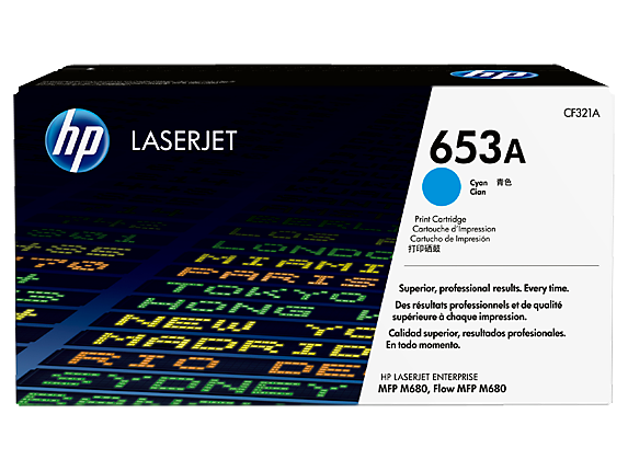 HP 653A Cyan Original LaserJet Toner Cartridge (CF321A)