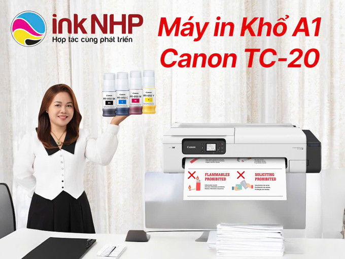 Hướng dẫn kiểm tra lượng mực còn trong Máy in Canon imagePROGRAF TC-20 Hướng dẫn kiểm tra lượng mực còn trong Máy in Canon imagePROGRAF TC-20